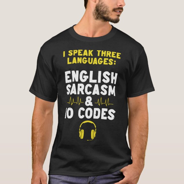 T-shirt Français Sarcasme 10 Codes Opérateur d'expédition  (Devant)