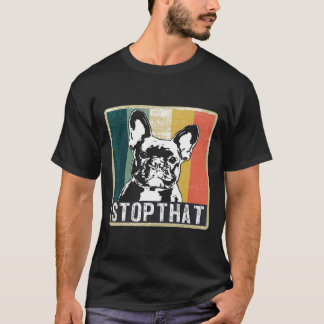 T-shirt Français Vintage Bulldog Hommes Femmes Enfants