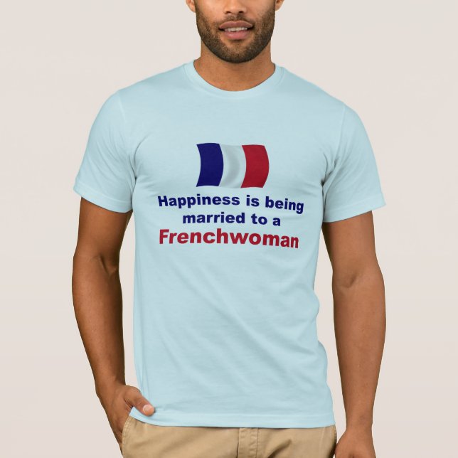 T-shirt Française heureusement mariée (Devant)