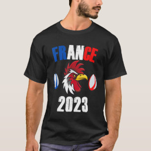 T-shirt France 2023 Rugby Supporter World Humour Cockerel