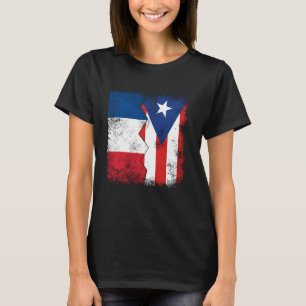 T-shirt France Argentine Drapeaux moitié Porto-Rico France
