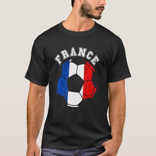 T-shirt France Ball France Soccer Team Français Drapeau Fr (Devant)