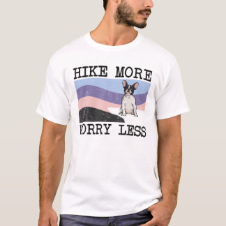 T-shirt France Bulldog Randonnée Plus Inquiète Moins Graph