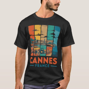 T-shirt France Cannes Côte d'Azur Plages Voyage Vintage