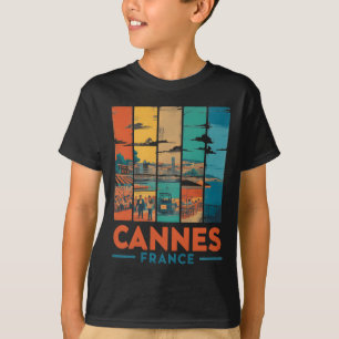 T-shirt France Cannes Côte d'Azur Plages Voyage Vintage