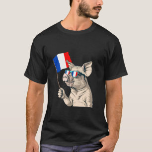 T-shirt France Cochon Lunette de soleil Fierté française R