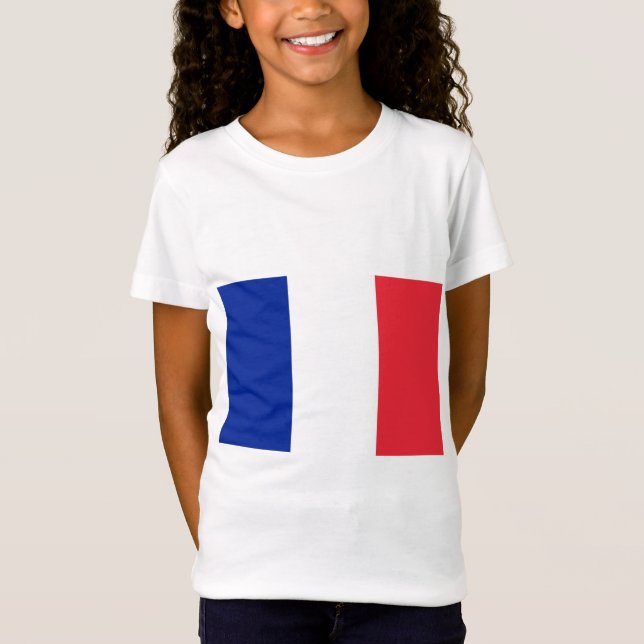 T-Shirt France - Conception du drapeau (Devant)