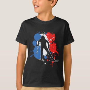 T-shirt France Drapeau Biathloniste - Biathlon français