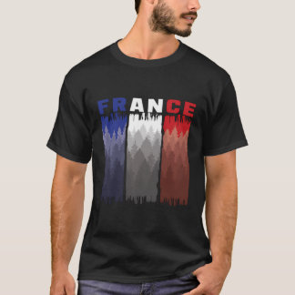 T-shirt France Drapeau forestier Arbres