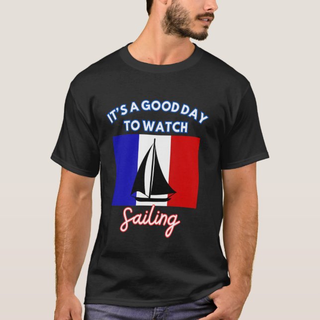 T-shirt France Drapeau voile C'est un bon jour pour regard (Devant)