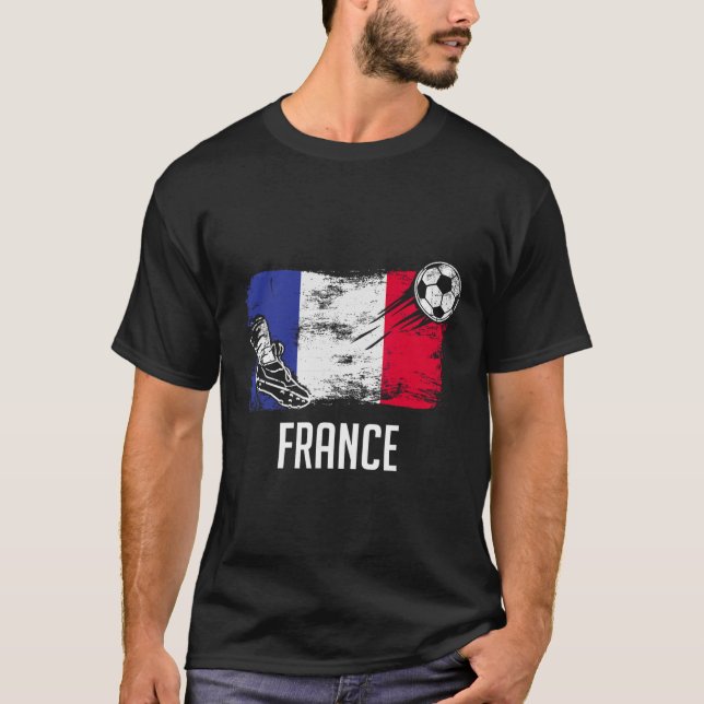 T-shirt France Flag Jersey French Soccer Team French  (Devant)