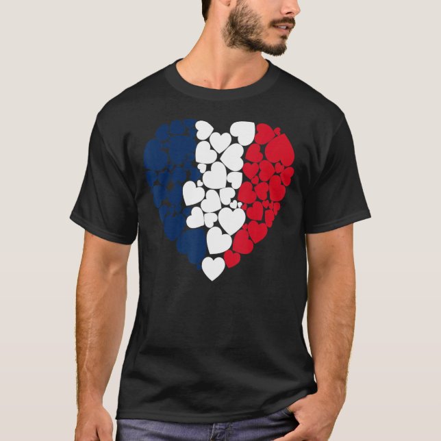 T-shirt France Flag Love France (Devant)