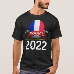 T-shirt France Football Avec Années De Coupe Pour France F