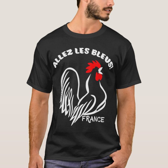 T-shirt France Football World Allez Les Bleus (Devant)