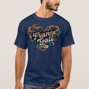 T-shirt France Gall VIGNETTE COULEUR VINTAGE