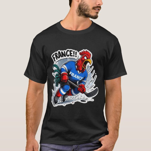 T-SHIRT FRANCE-HOCKEY GALLIC ROOSTER 2 (Devant)