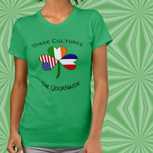 T-shirt France Irlande États-Unis Trèfle pour Femme Person