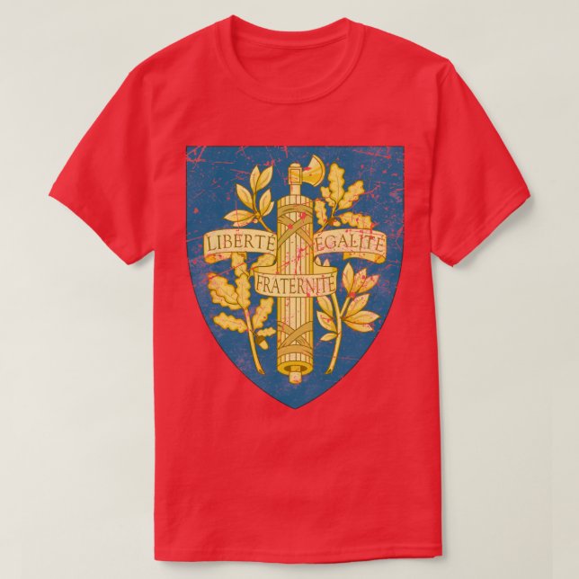 T-shirt France Liberte Egalite Fraternite (Design devant)
