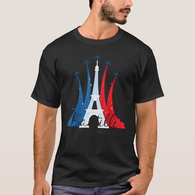 T-shirt France National Celebration Bastille Day (Devant)