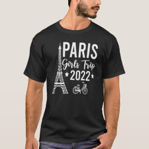 T-shirt France Paris Filles Voyage 2022 Vacances d'été Lad
