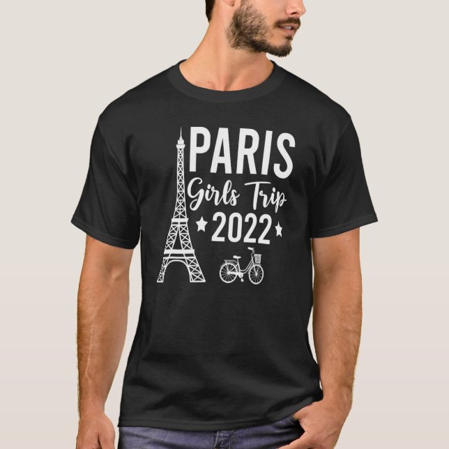 T-shirt France Paris Filles Voyage 2022 Vacances d'été Lad (Devant)