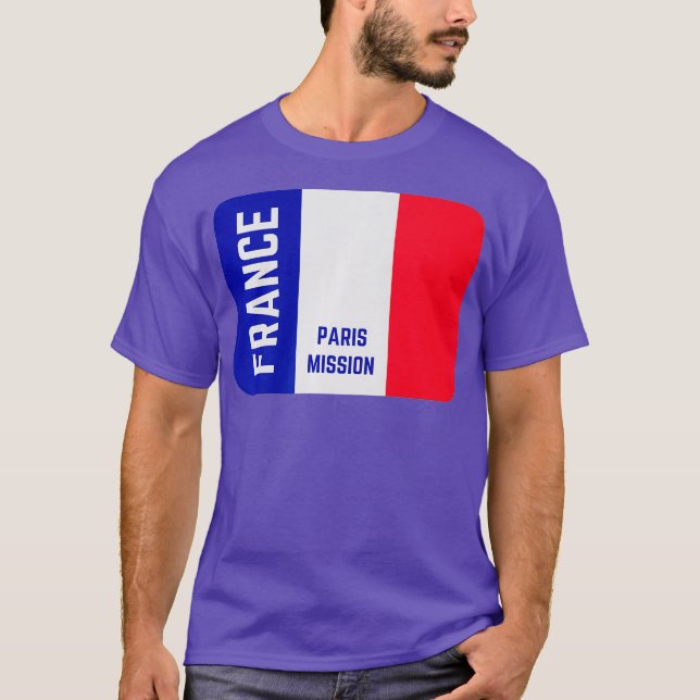 T-shirt France Paris LDS Mormon Mission Missionnaire (Devant)