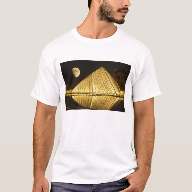 T-shirt France, Paris, Musée du Louvre, Nuit (Devant)
