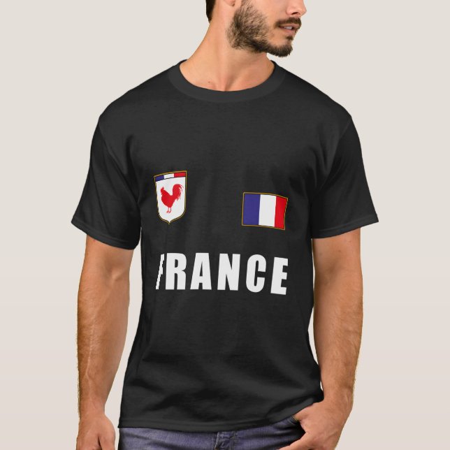 T-shirt France Tenue Drapeau Français Pour Hommes Femme Cl (Devant)