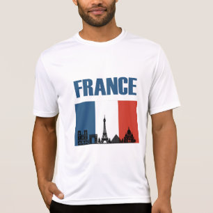 T-shirt France Travel - Paris City Skyline Pavillon França