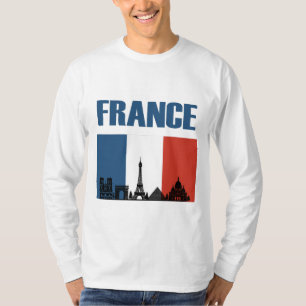 T-shirt France Travel - Paris City Skyline Pavillon França