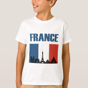 T-shirt France Travel - Paris City Skyline Pavillon França