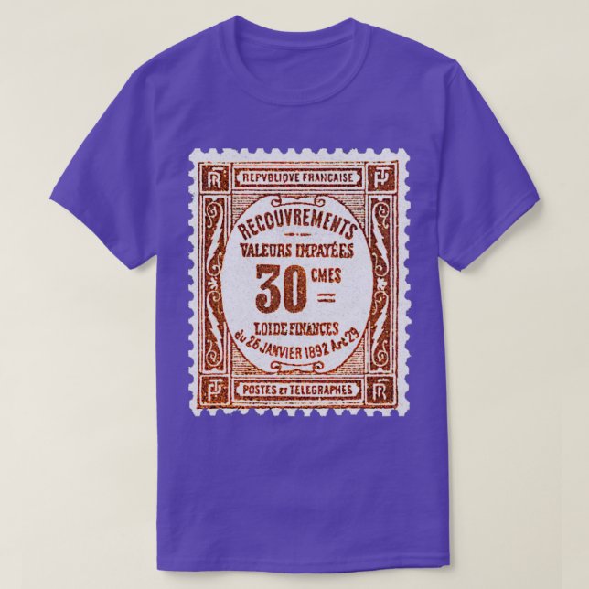 T-shirt France vintage Postage Design (Design devant)