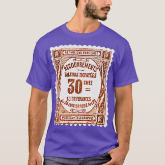 T-shirt France vintage Postage Design