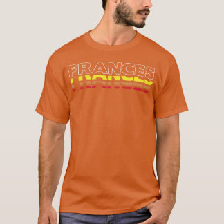 T-shirt Frances prénom drôle vintage coucher de soleil Fra