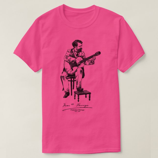 T-shirt Francisco TrregaSpanishclassique guitare (Design devant)