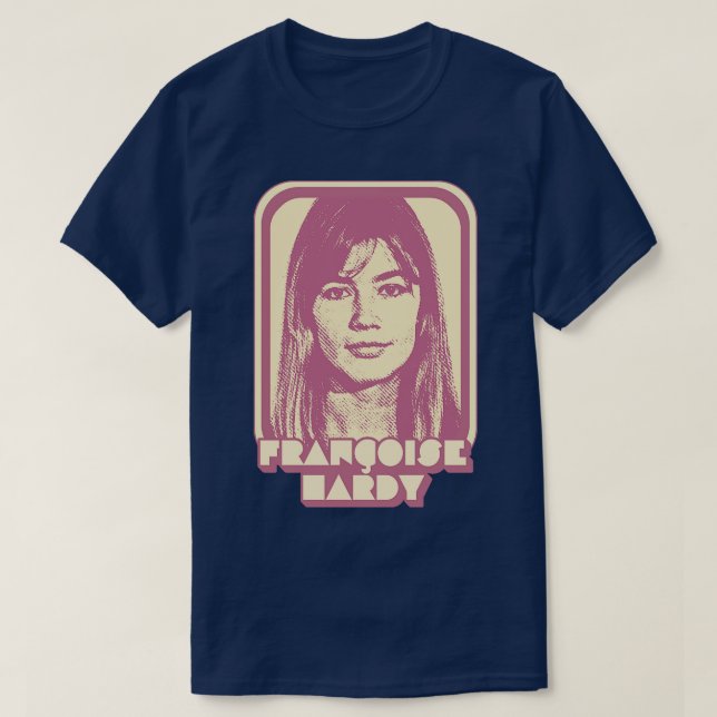T-shirt Francoise Hardy Design francophile rétro (Design devant)