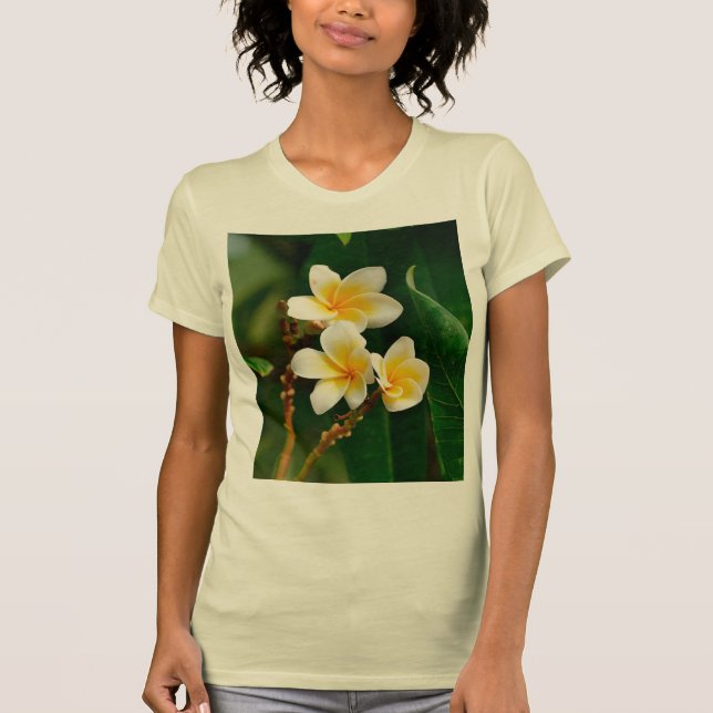 T-shirt Frangipani jaune (Devant)