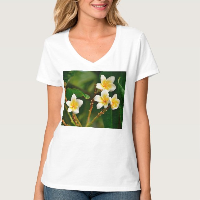 T-shirt Frangipani jaune (Devant)