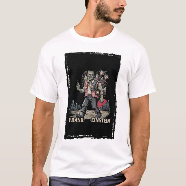 T-shirt Frank Einstein Funny Science Frankenstein Mashup A (Devant)