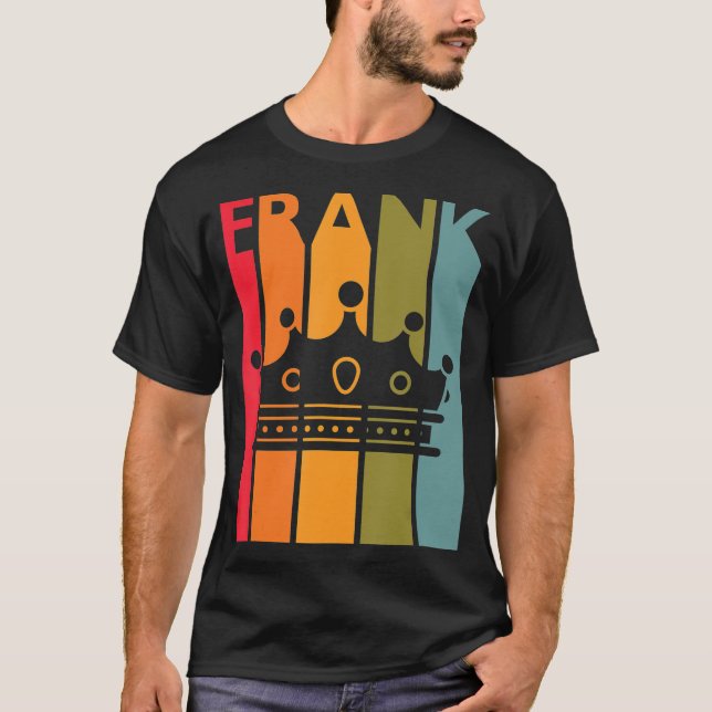 T-shirt Frank Gift Idea for Boys Men Retro Prénom (Devant)