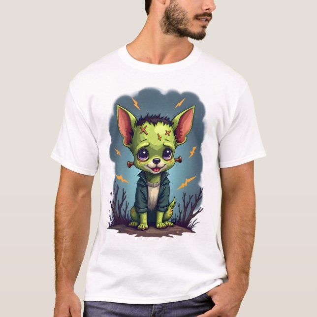 T-shirt Frankenstein Chihuahua Shock (Devant)
