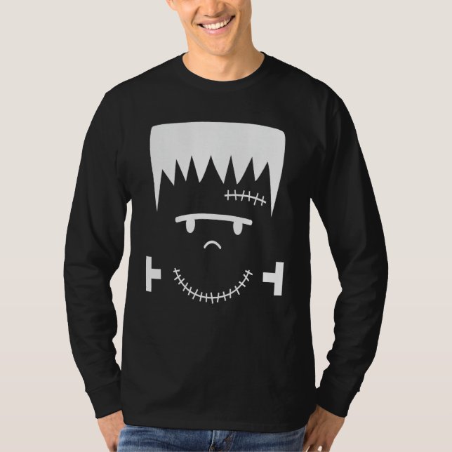 T-shirt Frankenstein Face drôle Costume d'Halloween (Devant)