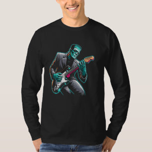 T-shirt Frankenstein Jouer Rock Guitar Retro 90's Franke