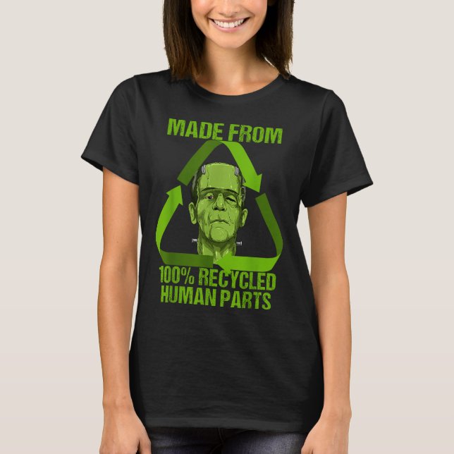 T-shirt Frankenstein Made From 100% Recycled Human Parts H (Devant)
