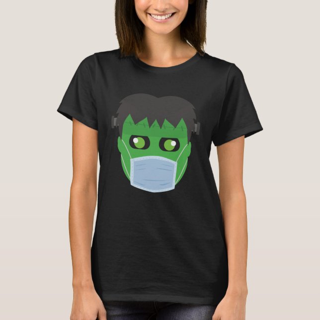 T-shirt Frankenstein Mask    Halloween 2020 Quarantine (Devant)