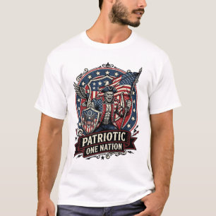 T-shirt Frankenstein patriotique brute de liberté horreur