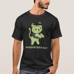 T-shirt Frankenstein s Chat Halloween Monster Zombie Kitte
