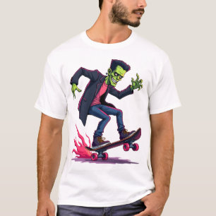 T-shirt Frankenstein Skater � Vêtements de rue Halloween C
