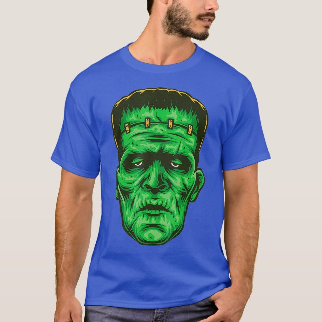T-shirt Frankenstein visage zombie cadeau pour costume amo (Devant)
