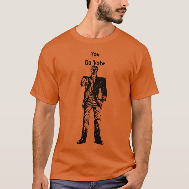T-shirt Frankenstein Vous allez voter Halloween Election (Devant)